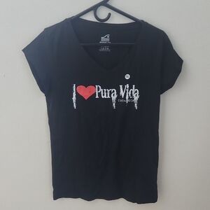 Black 'I Love Pura Vida' Vneck T-Shirt
